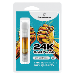Cartuș Canntropy THCJD 24K Gold Punch, calitate THCJD 90%, 1 ml