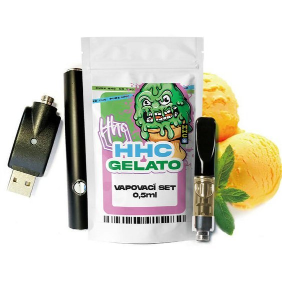 Czech CBD HHC készlet Akkumulátor + patron Gelato, 94 %, 0,5 ml