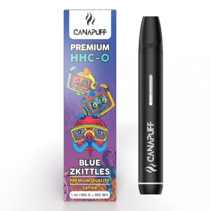 CanaPuff BLUE ZKITTLES 96 % HHC-O - Penna da svapo monouso, 1 ml