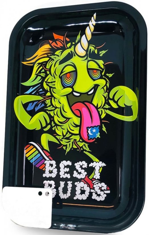 Best Buds LSD Μεγάλος μεταλλικός δίσκος κύλισης με μαγνητική κάρτα άλεσης