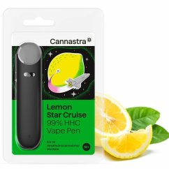 Cannastra HHC Vape Pen Lemon Star Cruise, 99 % HHC, (0,5 ml)