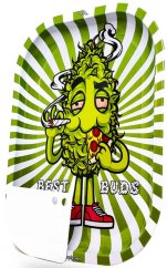 Best Buds Pizza Pizza tăviță metalică mare de rulat cu card magnetic pentru măcinător