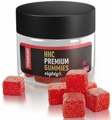 Eighty8 HHC Gummies Strawberry, 10 stk., 250 mg