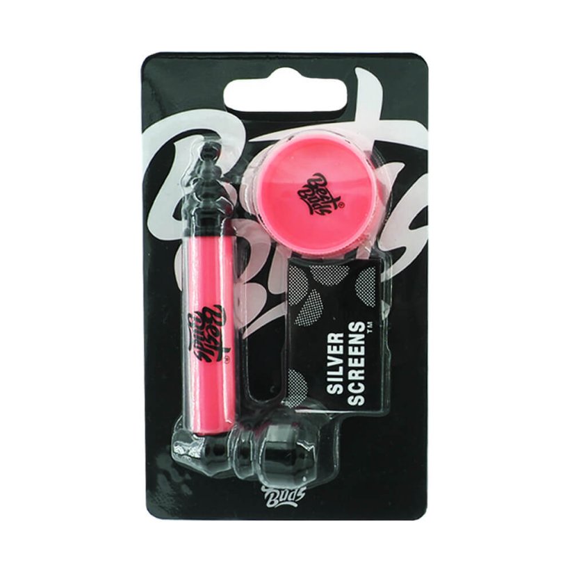 Best Buds Pipsy Metallpfeife mit Mini-Grinder, 4 Farben