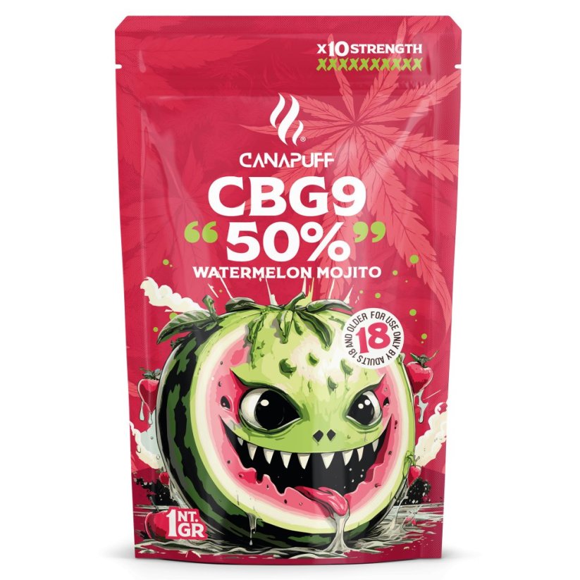 CanaPuff CBG9 Flowers Watermelon Mojito, 50 % CBG9, 1 g - 5 g - Number of grams: 3 grams