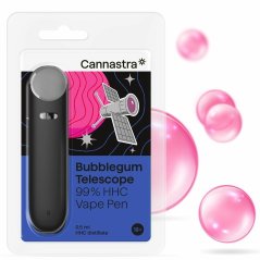 Cannastra HHC Vape Pen Bubblegum Telescoop, 99 % HHC, 0,5 ml