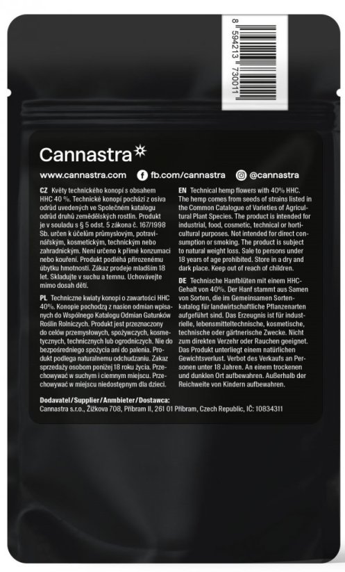 Cannastra HHC Kwiat Cosmic Blackout 40 %, 1 - 100 g