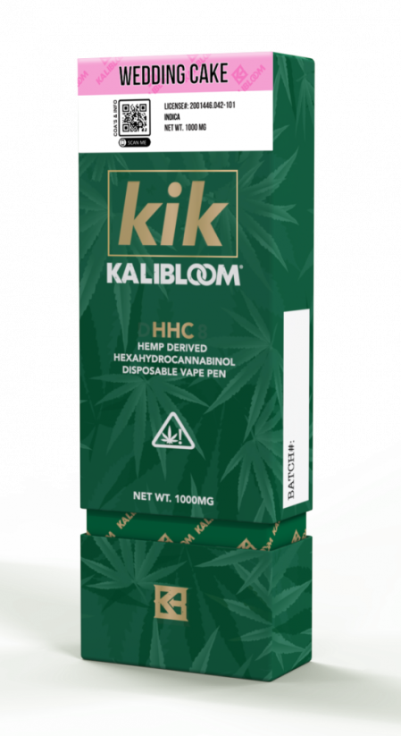 Kalibloom HHC Vape Pen Bryllupskage 96 %, 1000 mg HHC, 1 ml