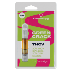 Canntropy THCV Cartridge Green Crack - 20 % THCV, 60 % CBG, 20 % CBN, 1 ml