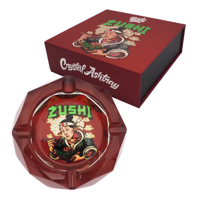 Cenicero de cristal Best Buds con caja de regalo Zushi