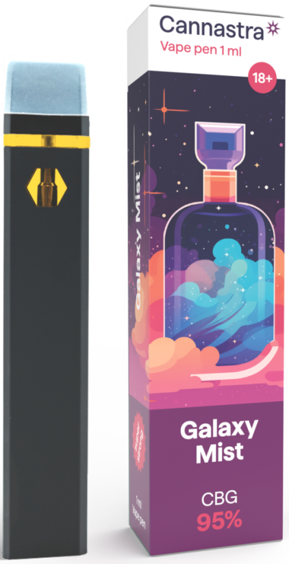 Cannastra CBG Wegwerp Vape Pen Galaxy Mist, CBG 95 %, 1 ml