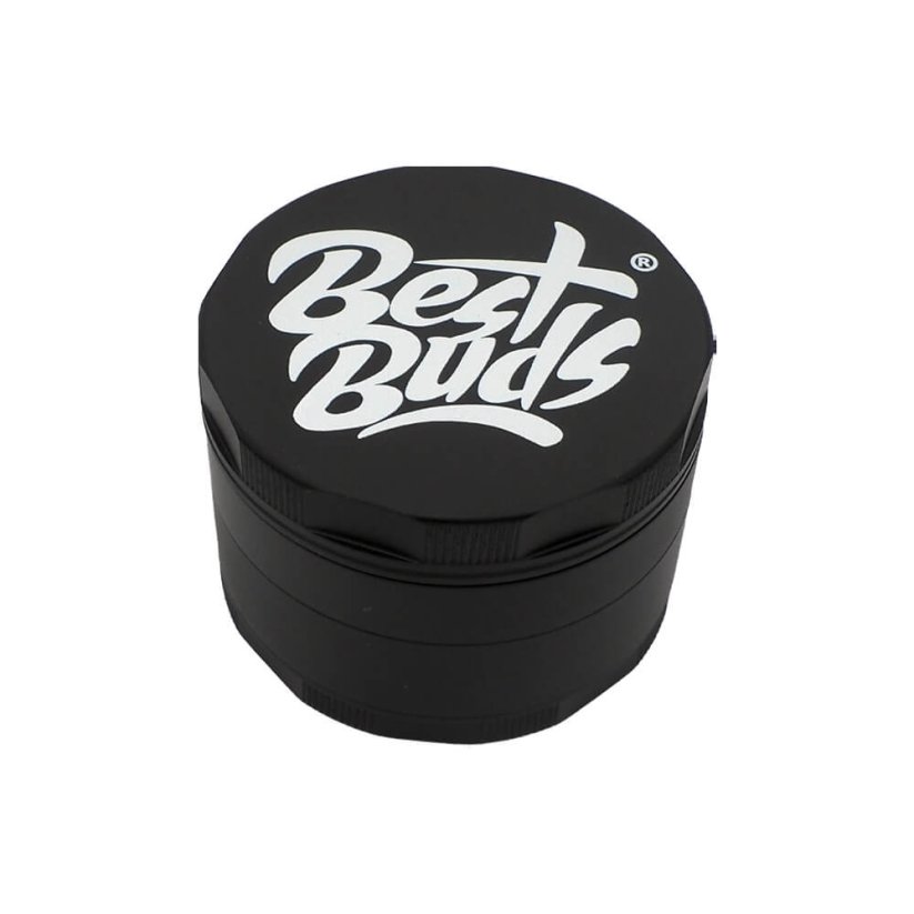 Moinho de alumínio Best Buds Mighty Preto, 4 peças, 60 mm