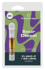 Canntropy HHC Blend Cartridge Sour Diesel, 3 % HHC-P, 94 % HHC, (0,5 ml)