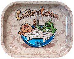 Best Buds Cookies And Cream Metall Rolling Tray Klein, 14x18 cm