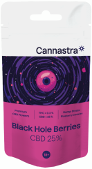Cannastra CBD Květ Black Hole Berries, CBD 25 %, 1 g - 100 g