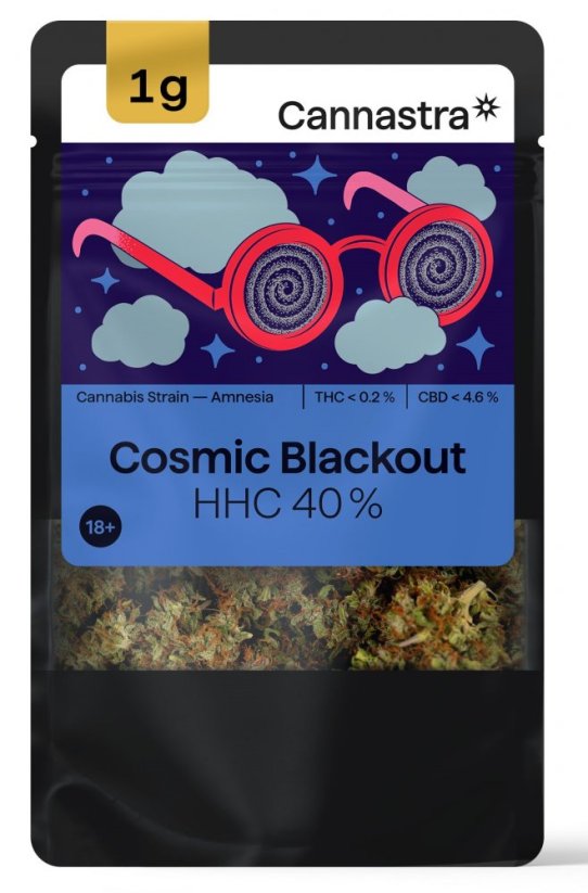 Cannastra HHC Kukka Cosmic Blackout 40 %, 1 - 100 grammaa