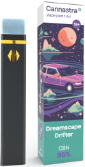 Cannastra CBN Kertakäyttöinen Vape Pen Dreamscape Drifter, CBN 95 %, 1 ml