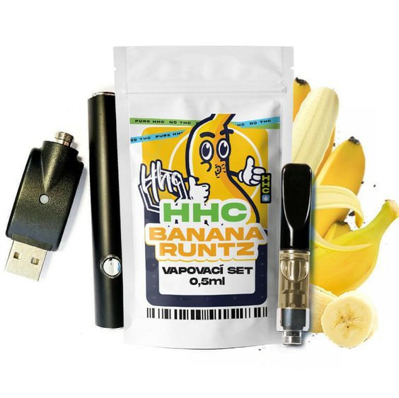 Czech CBD HHC készlet Akkumulátor + patron Banana Runtz 94 %, 0,5 ml