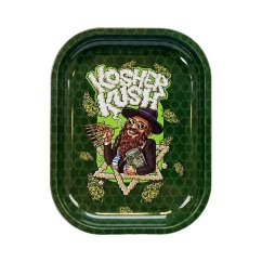 Best Buds Thin Box Rolling Tray with Storage Kosher Kush 18 x 14 cm