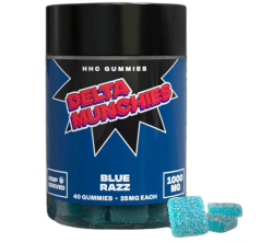 Delta Munchies Blue Razz HHC Gummies, 1000 mg, 40 ks