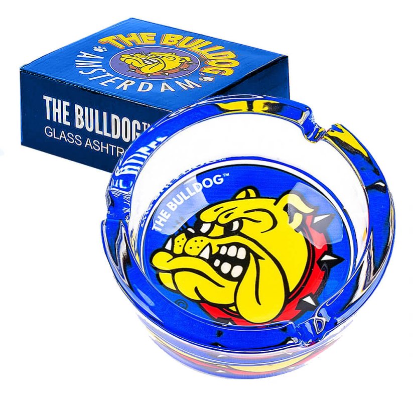 The Bulldog Original kék üveg hamutartó